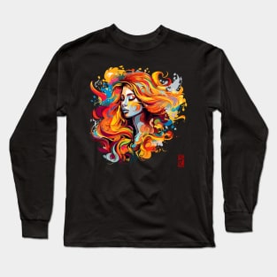 Colorful Woman Long Sleeve T-Shirt